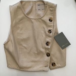 ASOS jean crop vest